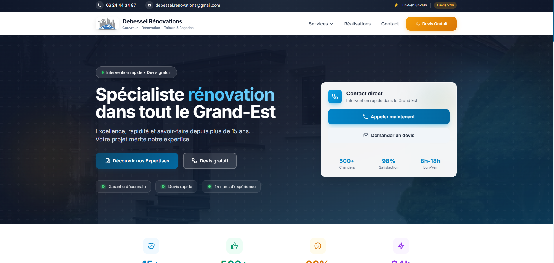 Debessel Renovations - Vue globale