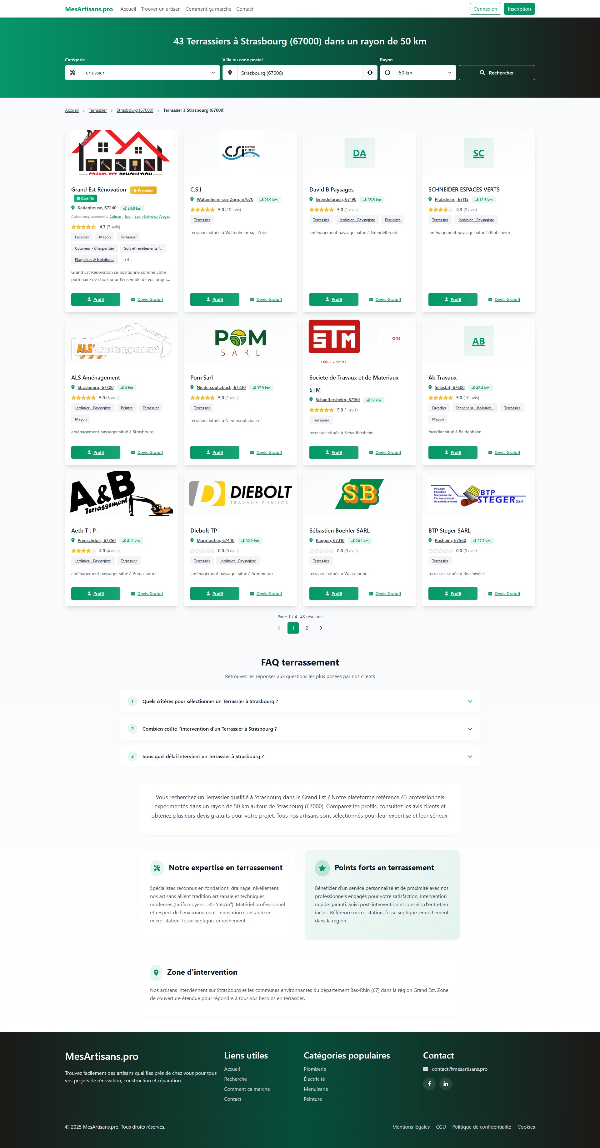MesArtisans.pro - Listing